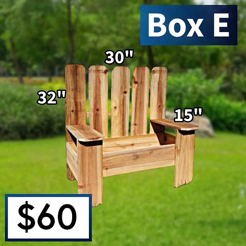 Box E Bench Planter with Pricing
